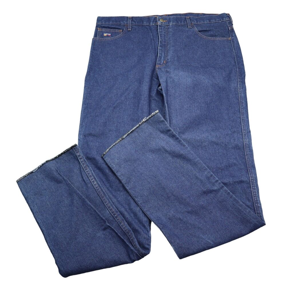 Lapco Jeans Mens 42 x 41 Blue Flame Resistant FR Denim Cargo Work Unfinished New